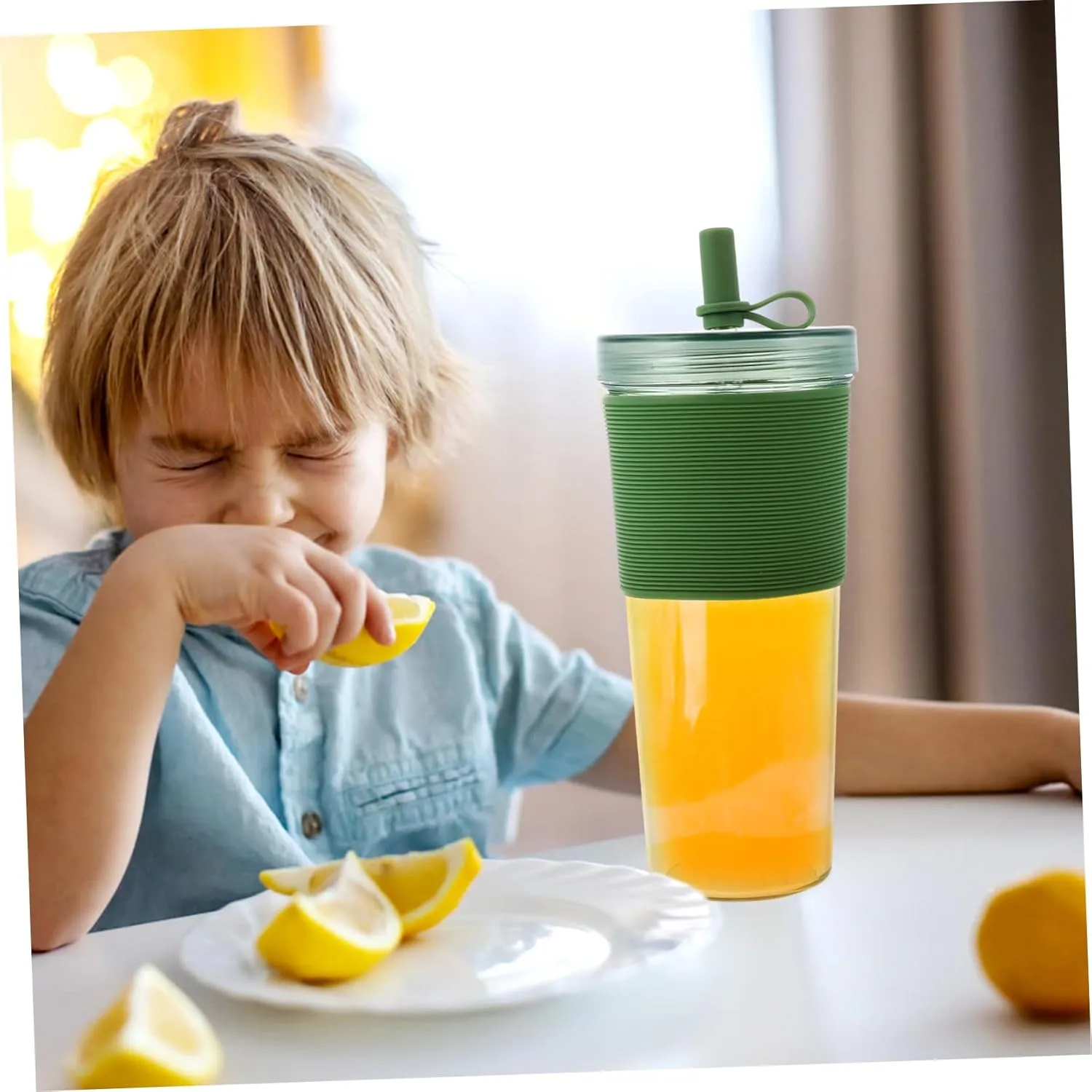 SUPVOX Large Straw Cup Practical Water Container for Cold Beverages Convenient Plastic Drinkware for for Outdoor Use Smooth Easy to Clean
