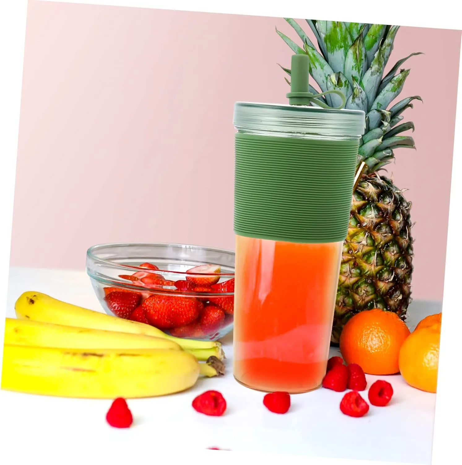 SUPVOX Large Straw Cup Practical Water Container for Cold Beverages Convenient Plastic Drinkware for for Outdoor Use Smooth Easy to Clean