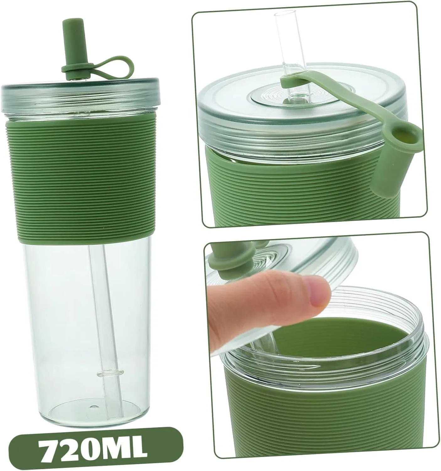 SUPVOX Large Straw Cup Practical Water Container for Cold Beverages Convenient Plastic Drinkware for for Outdoor Use Smooth Easy to Clean