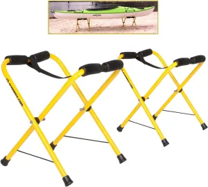 Suspenz Folding Kayak Stand, Small Portable Racks for Kayaks, Canoes & SUPs - 150 lb Capacity - 22-1818