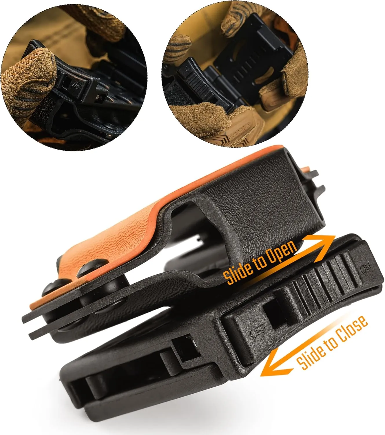 TACTICAL GEEK TX1 Multi-Tool Sheath, EDC Multi Tool Sheath Holder Holster, Adjustable Sheath with Back Clip for Belt, Multi-Tool not Included (Orange)