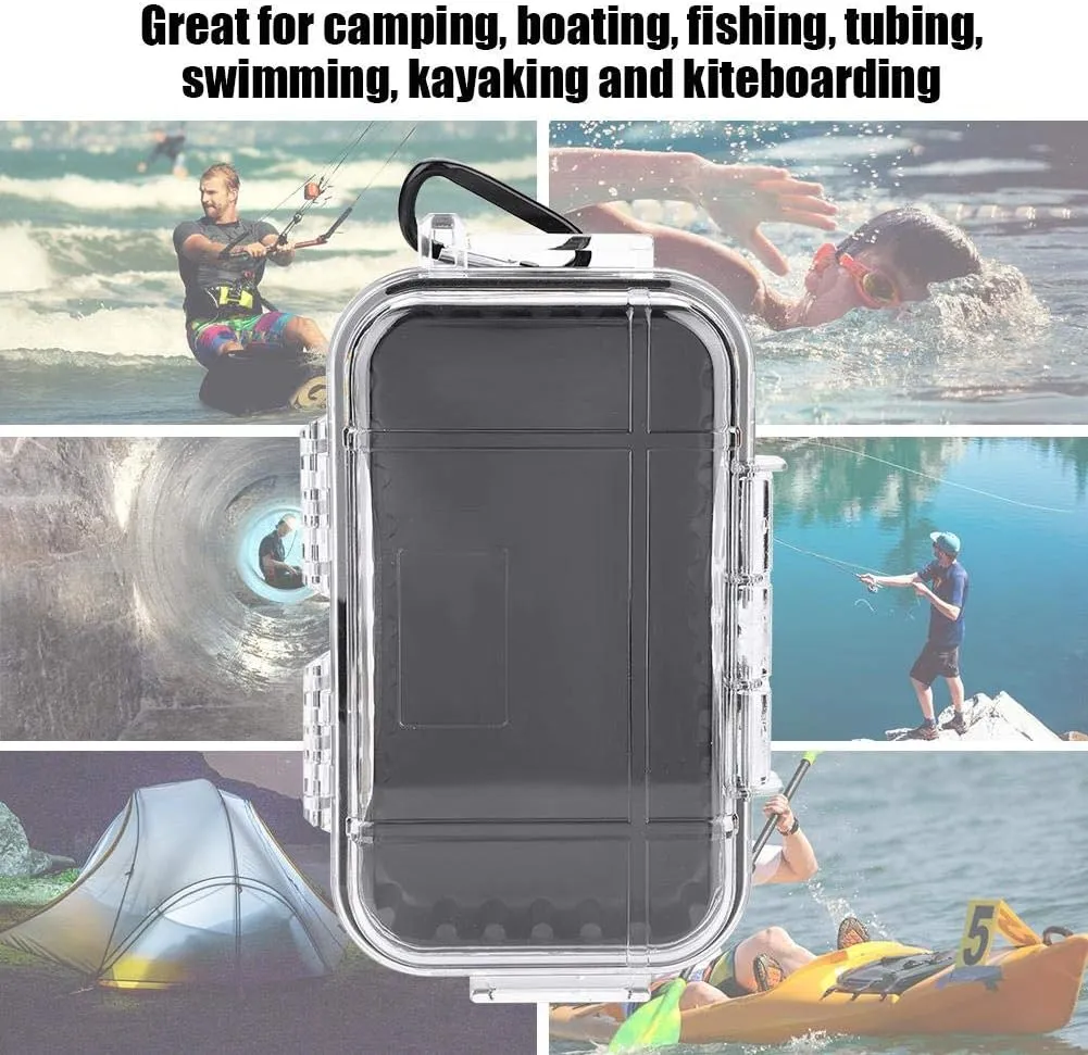 Tbest Waterproof Dry Box Airtight Outdoor Shockproof Storage Case Multipurpose Carry Box Container Inner Rubber Pad Detachable 4 Colors