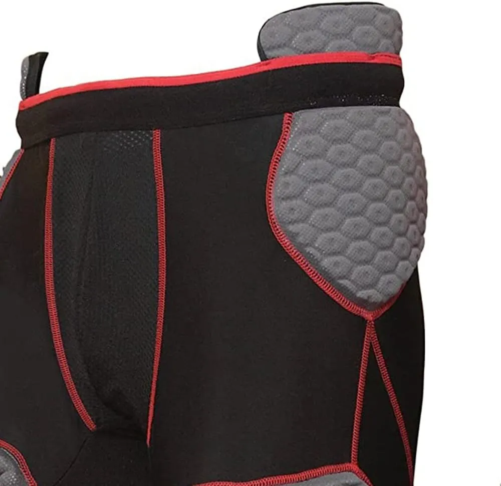 TIG7A Adult 7-Piece Integrated Girdle - Extended Length Football Girdle for Knee Protection - Built-in Pads on Tailbone, Thighs, and HIPS - Lightweight, Moisture-Wicking Fabric