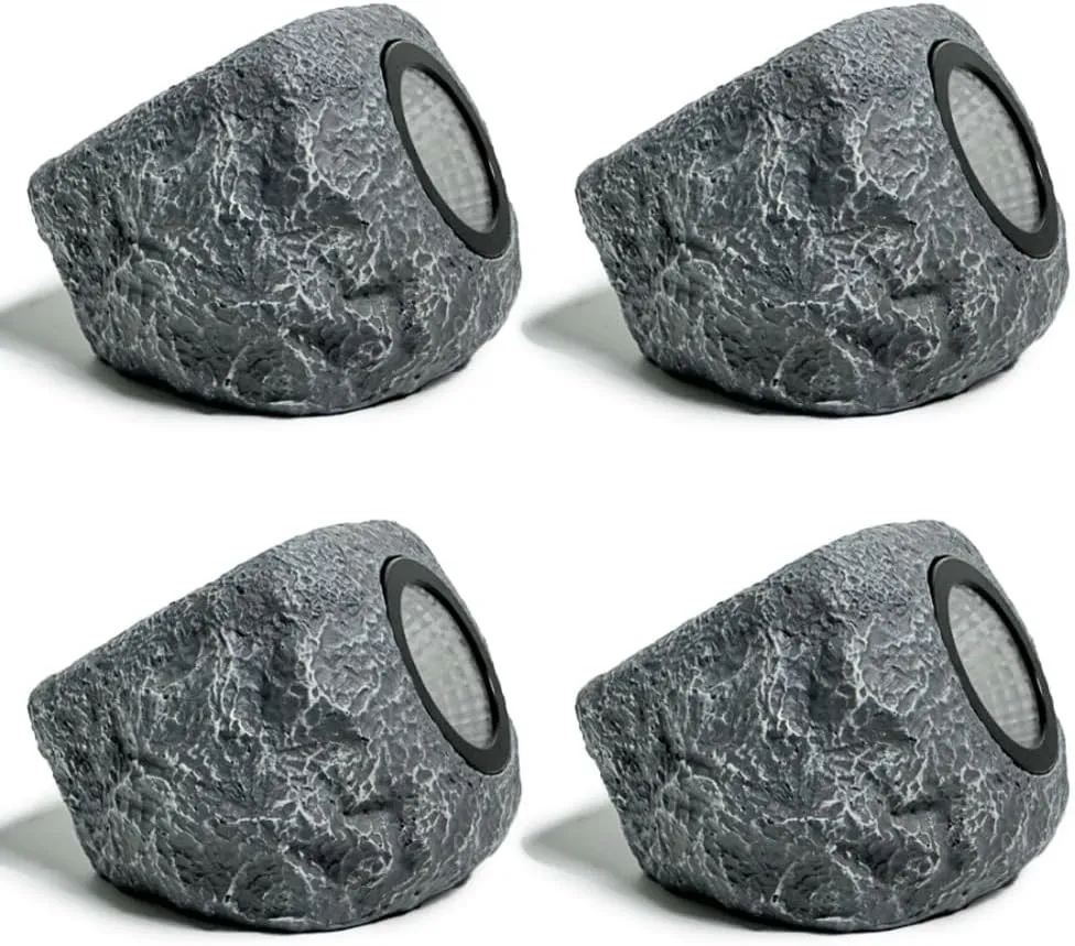 Timeflies Solar Rock Lights Outdoor (4pcs), Rock Solar Outdoor Waterproof Super Bright Glow Rocks Outdoor Garden IP65 Waterproof Garden Lights for YardGarden Yard Walkway Pathway Patio