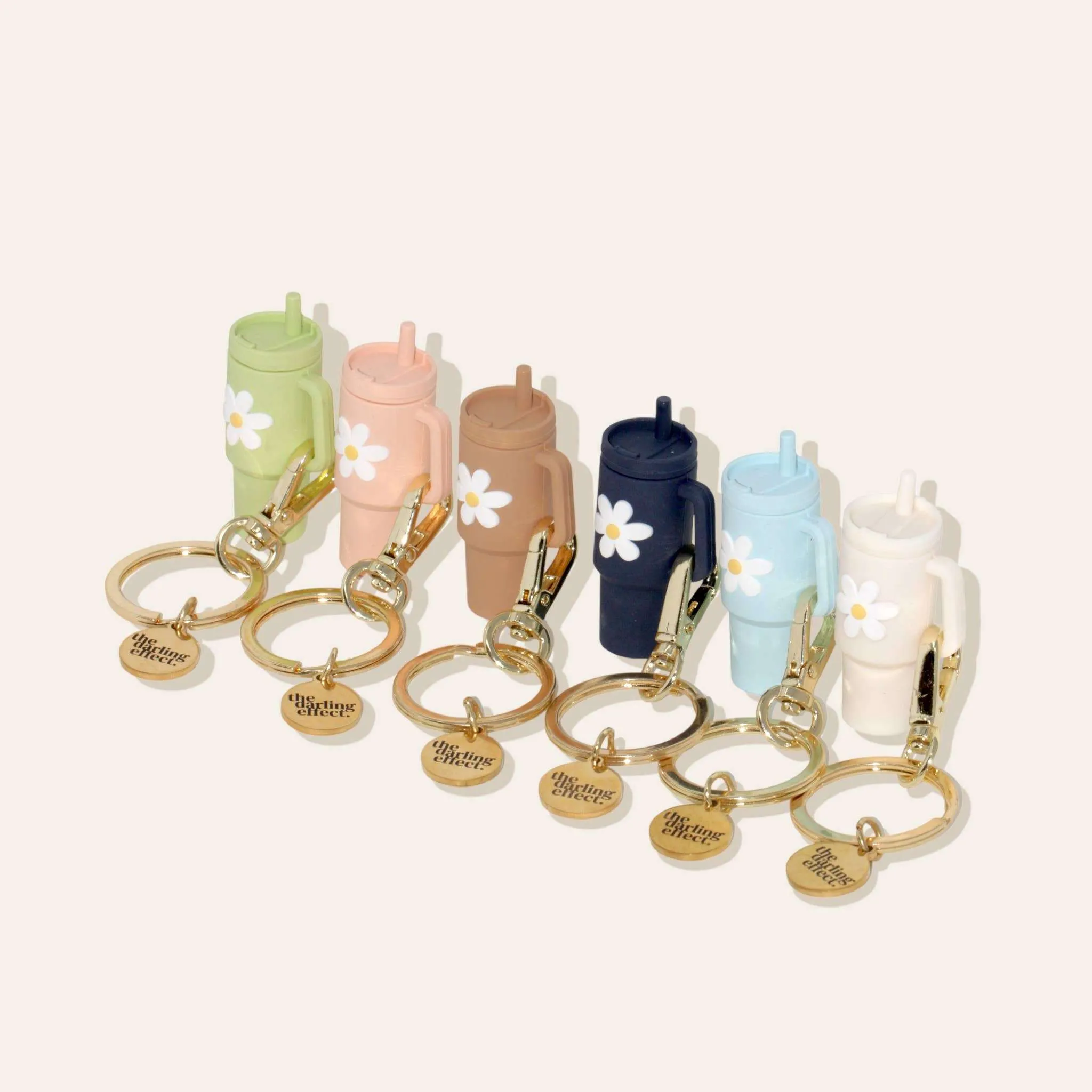 Tiny Tumbler Keychain - Aqua