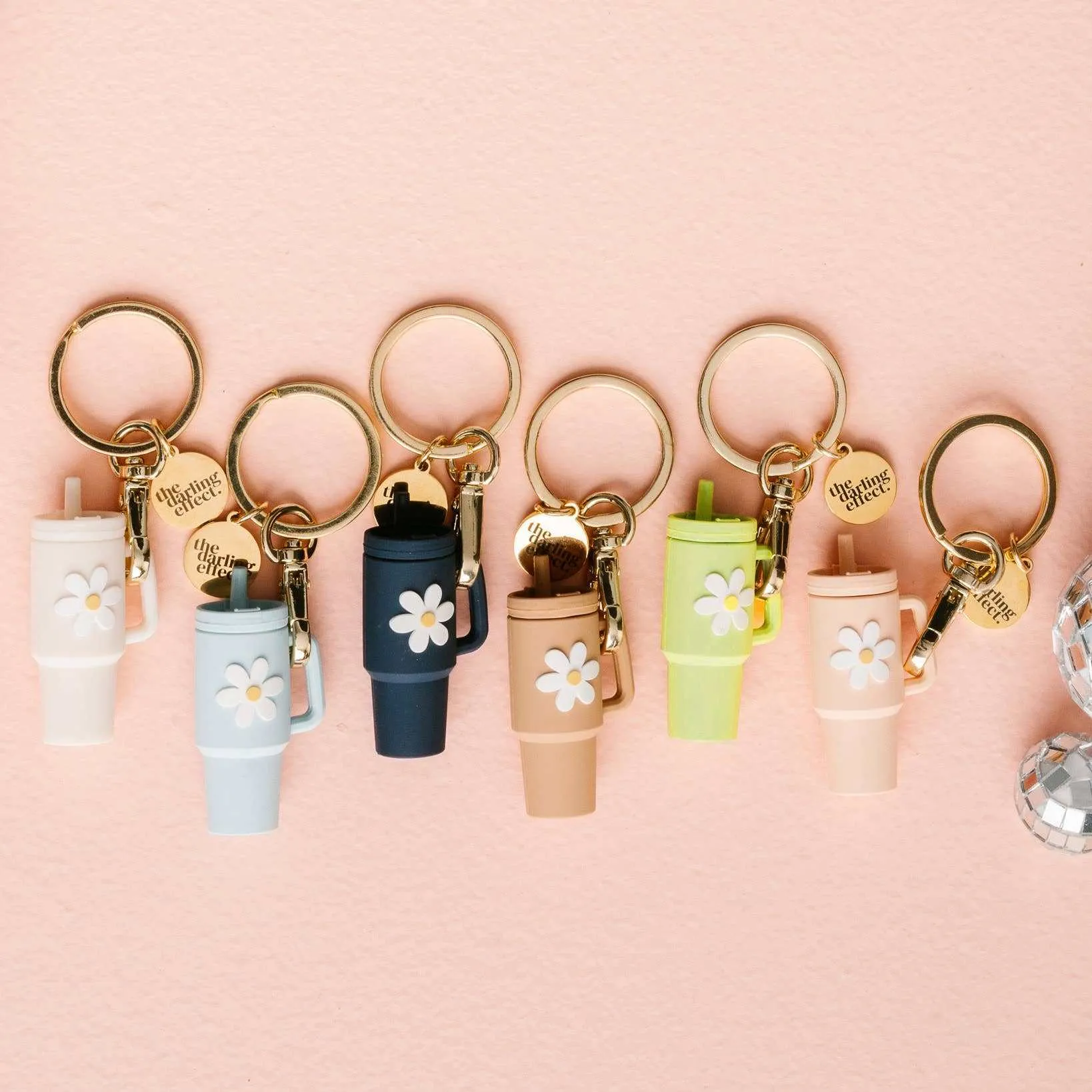 Tiny Tumbler Keychain - Aqua