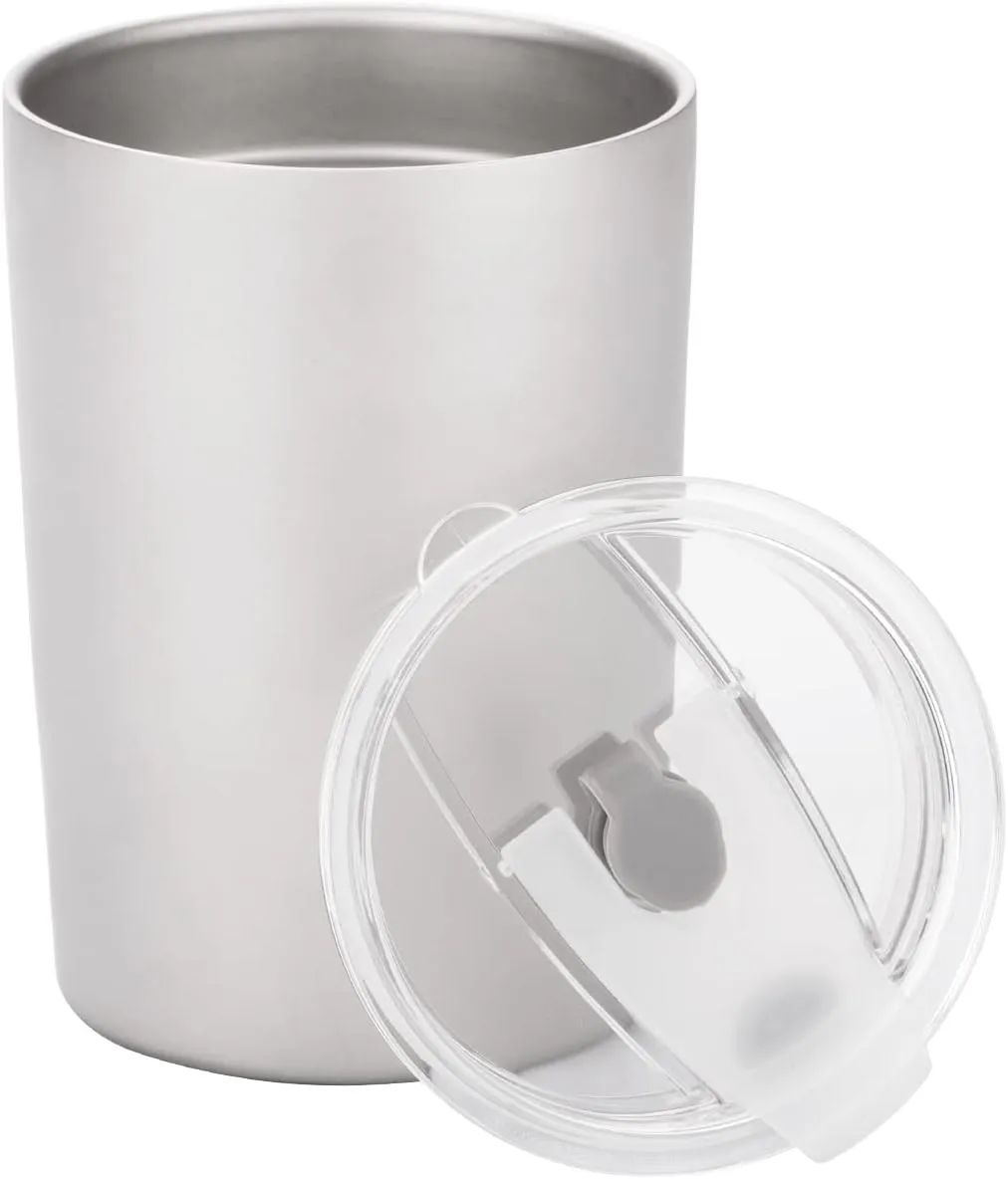 Titanium Ultralight 400ml/14 fl oz Double Wall Coffee Cup With Titanium Straw & Drawstring Case