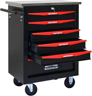 Tool Chest with Wheels 6 Drawers Rolling Tool Box, Metal Tool Cart with Extra 7 Tool Storage Boxes, Tool Chest Workbench Tool Storage Cabinet for Garage Workshop Warehouse Repair Shop