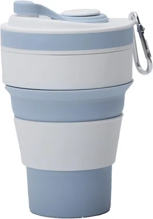 Travel Coffee Mug Coffee Cups with Straw Travel Collapsible Silicone Portable Water Cups Outdoors Camping Hiking Picnic (2) (5)