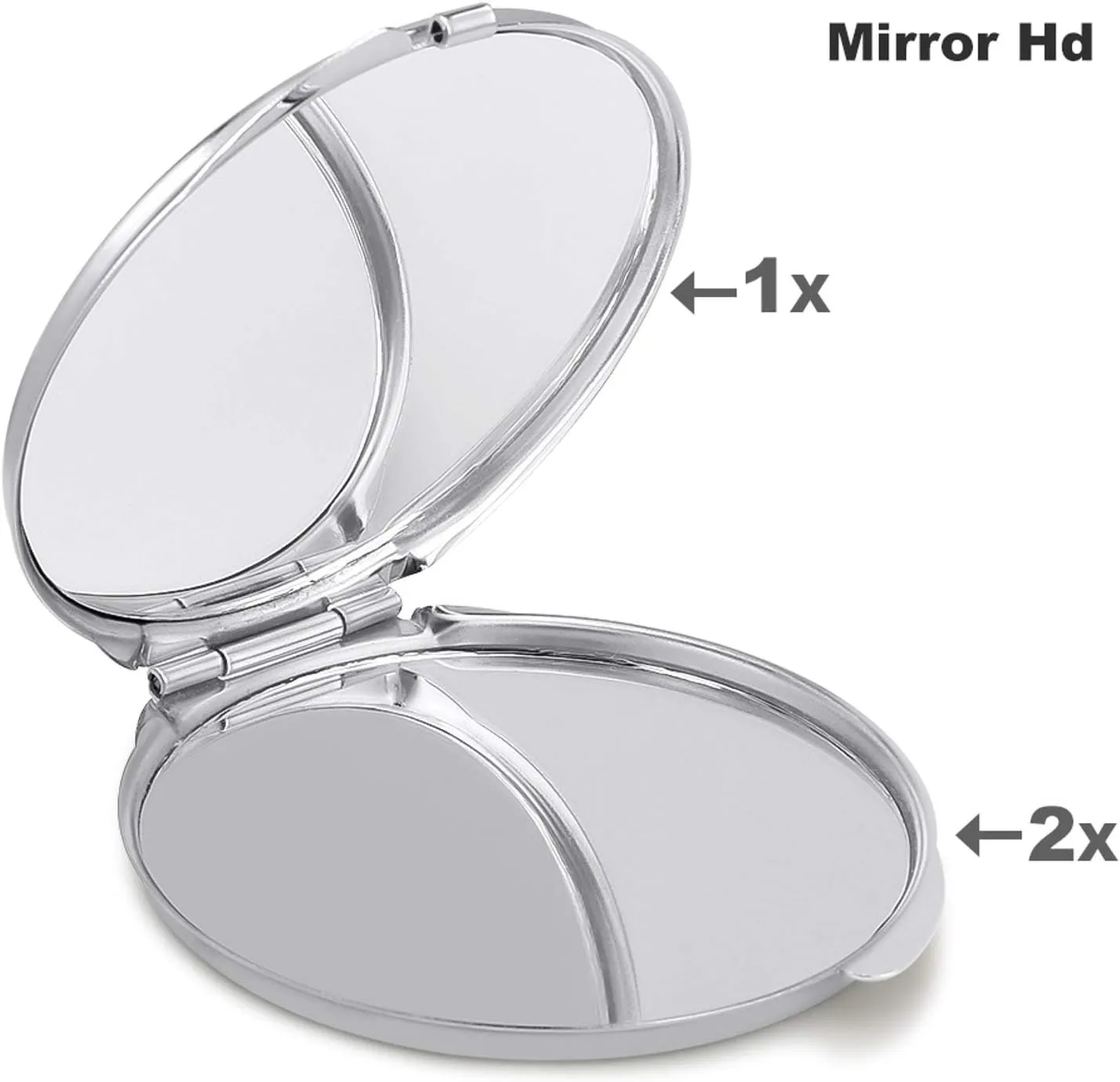 Travel Compact Makeup Mirror Cute Pocket Round Folding Mirror Airplane Flying in The Air Printed Portable 2 X 1x Magnification Makeup Mirror, Ideal for Handbag, Girls Gift