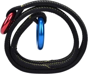 Tree Climbing Rope Safety Lanyard Climbing Rescue Wire Lanyard with Two Hanging Rings Tool Lanyard for Tree Climbing Garden Work Fall Protection Double Hook