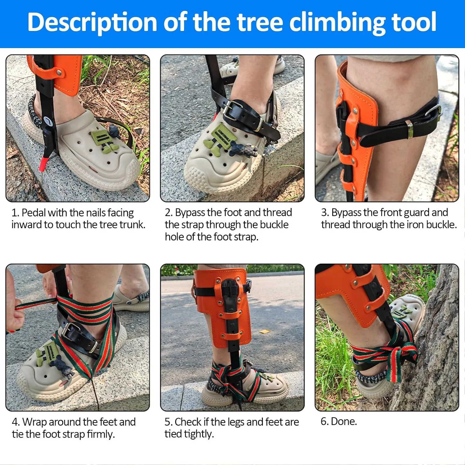 Tree Climbing Spikes,Tree Climbing Gear,Tree Climbing Kit Suitable for Climbing Trees, Picking Fruits,etc