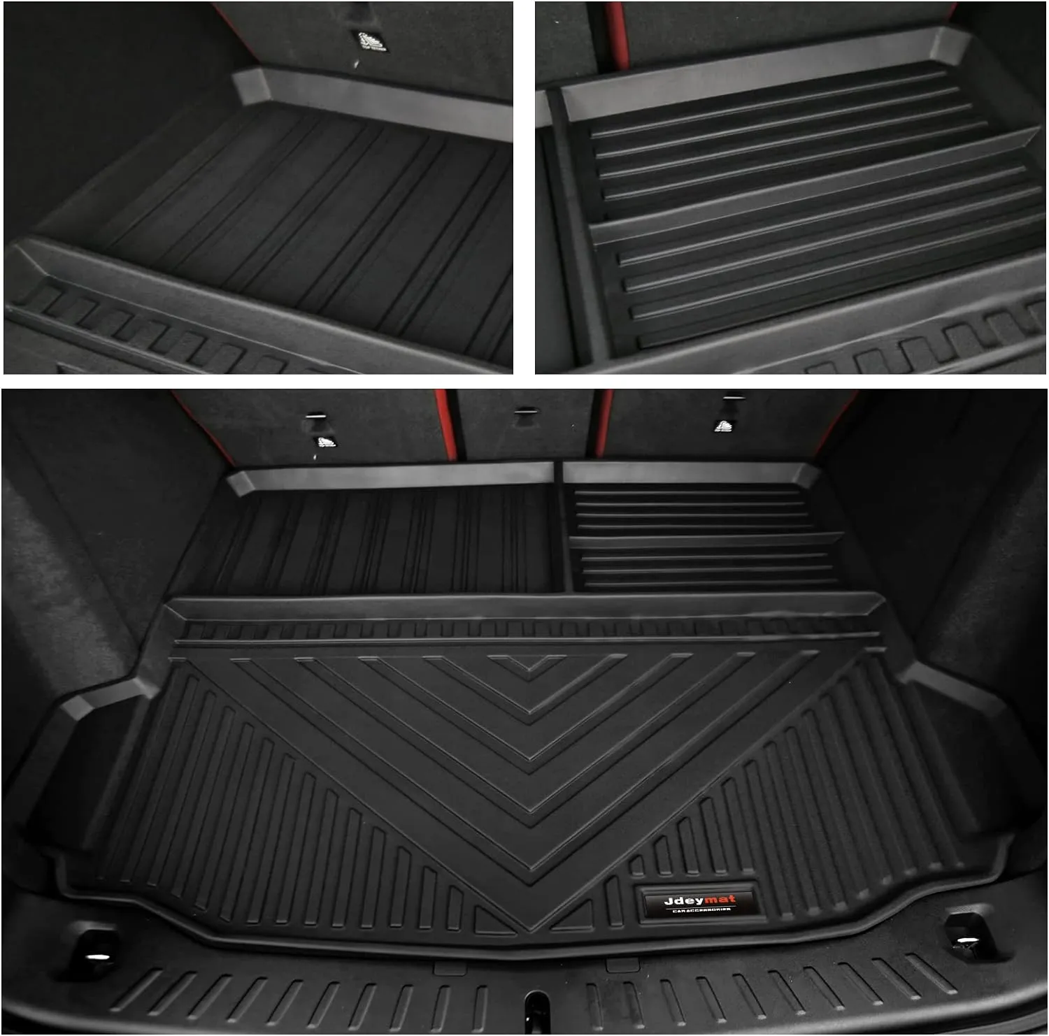 Trunk Mats Compatible for BMW X3 G01 2018 2019 2020 2021 2022 2023 2024 Rear Cargo Liner All Weather TPE Upgrade Material Accessories (Cargo Mat with Storage Box Design) (BMW X3 Cargo Liner)
