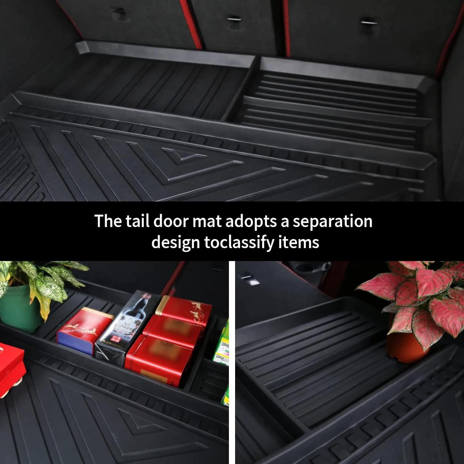 Trunk Mats Compatible for BMW X3 G01 2018 2019 2020 2021 2022 2023 2024 Rear Cargo Liner All Weather TPE Upgrade Material Accessories (Cargo Mat with Storage Box Design) (BMW X3 Cargo Liner)