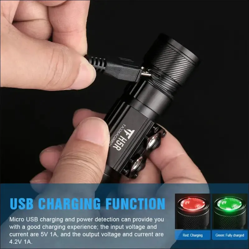 Trustfire h5r led headlamp 18650 battery usb rechargeable headlight 600lm dual head flashlights