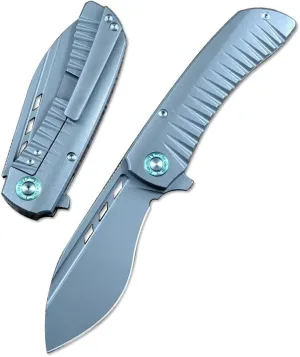 TWO SUN TS411 Folding Knife 14C28N Blade Ceramic Ball Bearing Titanium Handle Frame Lock