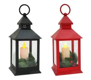 [UBL] XD3653 LED Taper Candle Lantern w/Deco Asst