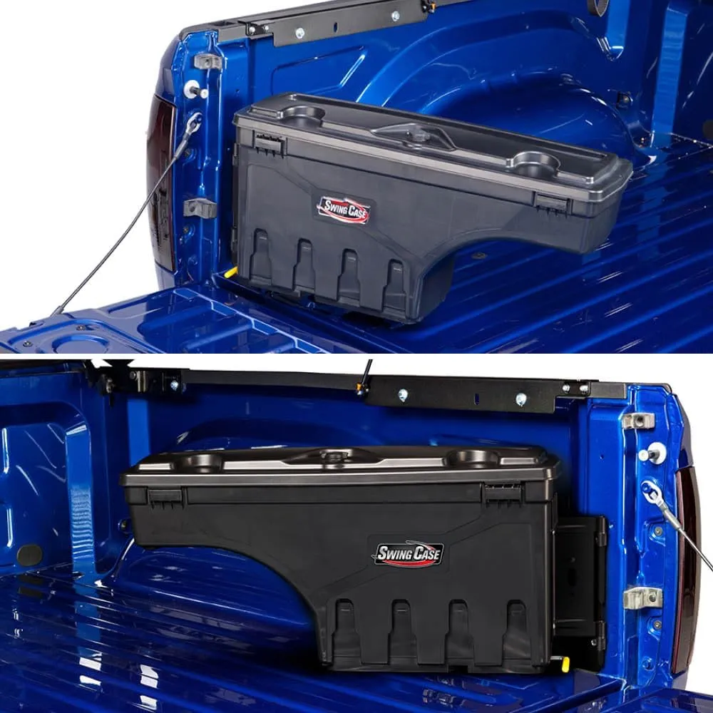 UnderCover SwingCase Truck Bed Storage Box | SC104D | Fits 2019 - 2023 Chevy/GMC Silverado/Sierra 1500 Drivers Side, Black