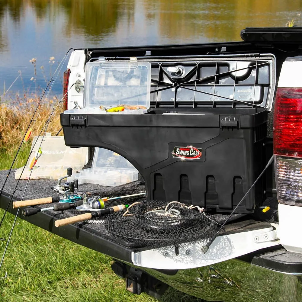 UnderCover SwingCase Truck Bed Storage Box | SC104D | Fits 2019 - 2023 Chevy/GMC Silverado/Sierra 1500 Drivers Side, Black