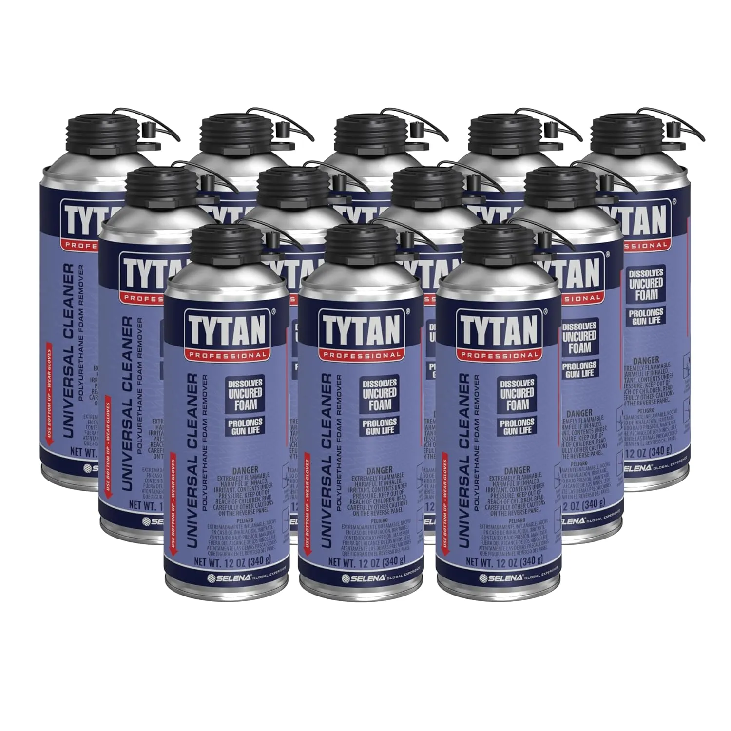 Universal Cleaner – 12 oz Adhesive Remover, Foam Dissolver, Expanding Foam Cleaner, Multi-Purpose Surface Prep & Tool Cleaner (12 Pack)