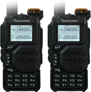 UV K5 Radio 2 Pack DTMF Walkie Talkie with 1600mAh Replacement Battery USB-C Charger Ham Radio 5W Two Way Radio Long Range AM
