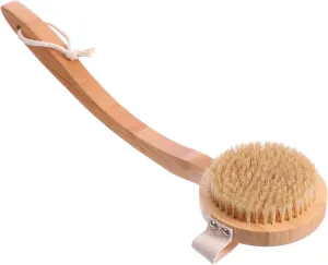 VALICLUD 1pc Wooden Bath Brush with Long Handle Detachable Shower Tool for Men Women for Exfoliating and Cleansing Bathing Supplies Khaki