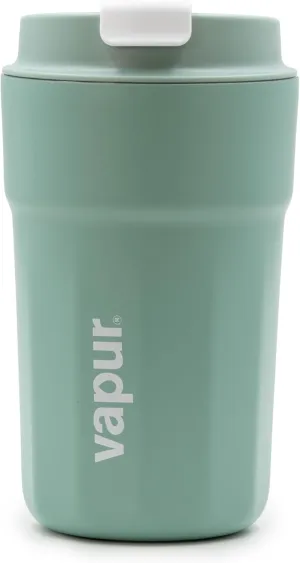 Vapur Flip Top Lid All Purpose Reusable Insulated Tumbler Cup, Keeps Drinks Cold or Hot, Hydration On The Go, Ideal for Traveling, Fits in Cup Holder, 12 Ounce, Sea Glass Green, Pack of 1