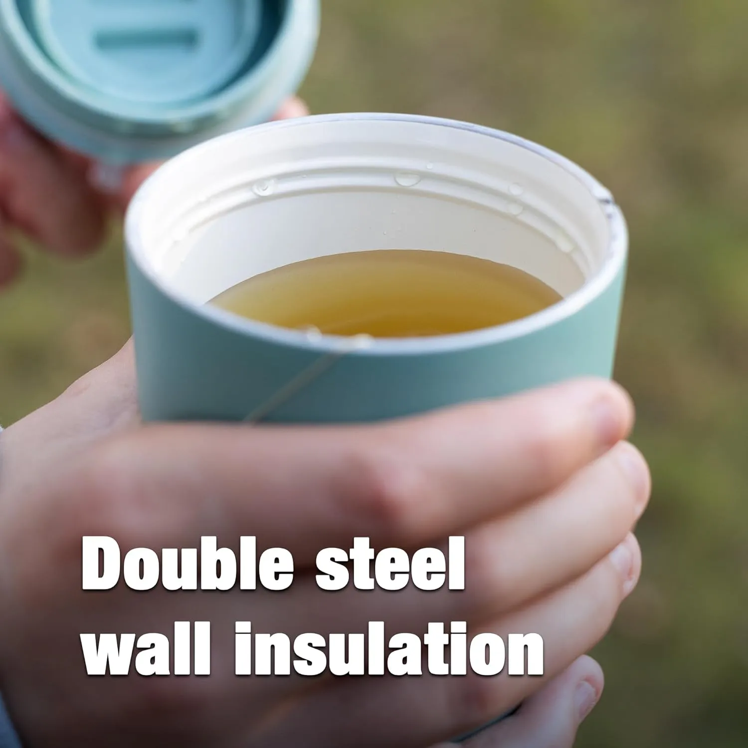 Vapur Flip Top Lid All Purpose Reusable Insulated Tumbler Cup, Keeps Drinks Cold or Hot, Hydration On The Go, Ideal for Traveling, Fits in Cup Holder, 12 Ounce, Sea Glass Green, Pack of 1
