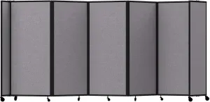 Versare Room Divider 360 Portable Wall Partition | Folding Panels | Large Freestanding Divider | Locking Wheels | Temporary Room Separator