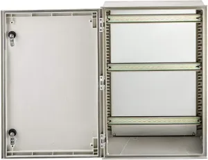 VEVOR Fiberglass Enclosure 23.6 x 15.7 x 9.1" Electrical Enclosure Box NEMA 3X Electronic Equipment Enclosure Box IP65 Weatherproof Wall-Mounted Electrical Enclosure With Hinges & Quarter-Turn Latches