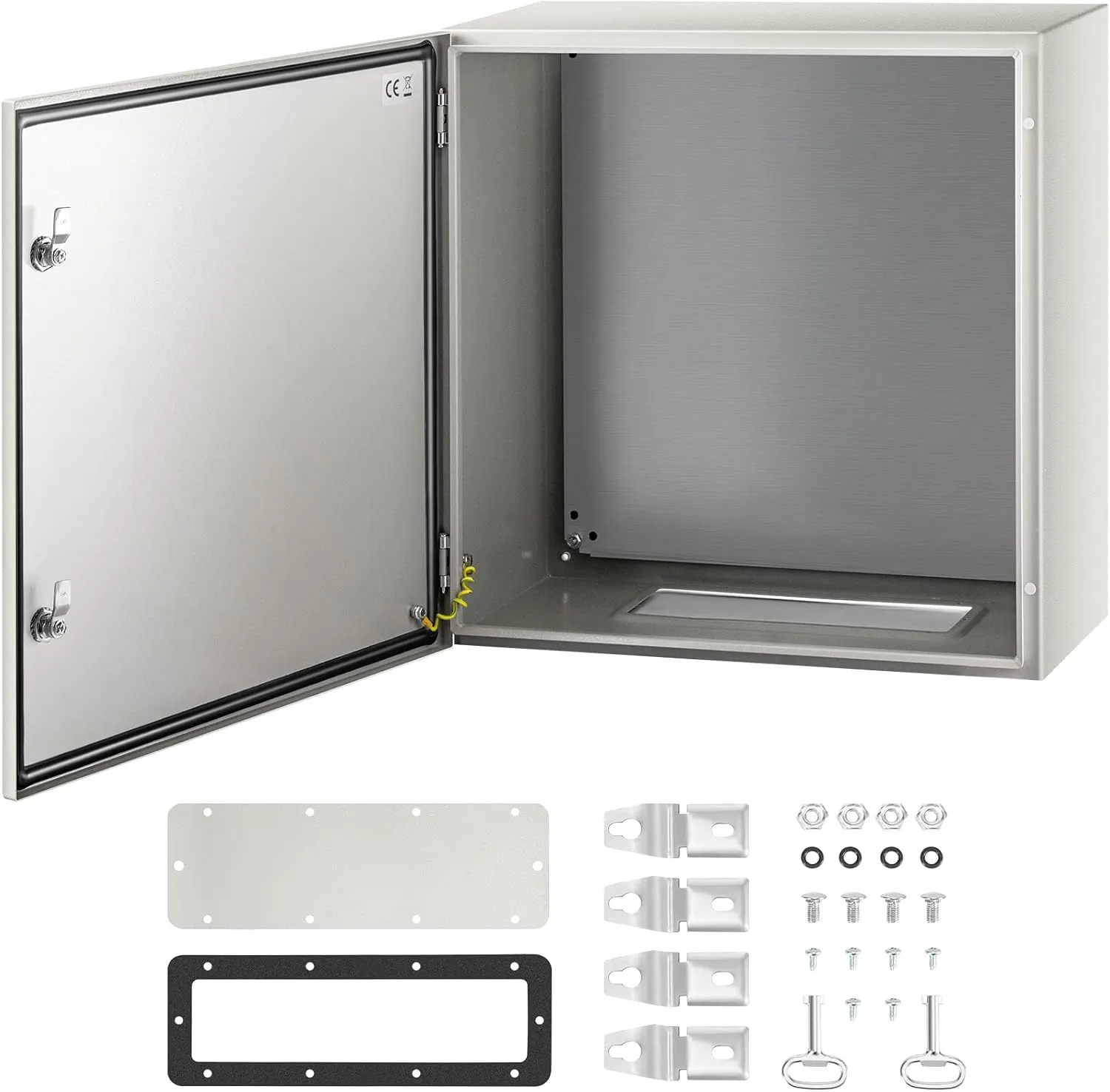 VEVOR NEMA Steel Enclosure, 24 x 24 x 12'' NEMA 4X Steel Electrical Box, IP66 Waterproof & Dustproof, Outdoor/Indoor Electrical Junction Box, with Mounting Plate