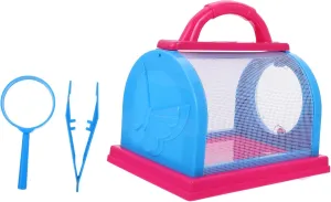 VICASKY 1set Outdoor Exploration Cage Multi-Purpose Insect Viewing Box Magnifier Tweezers for Boys and Girls Nature Observation and Learning Activities