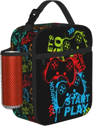 Video Game Cool Lunch Box For Teenage Girls Boys Men Women - Portable Lunch Bag - Insulated Lunchbox - Kid Reusable School Lunch Boxes