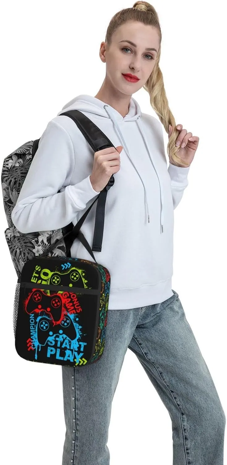 Video Game Cool Lunch Box For Teenage Girls Boys Men Women - Portable Lunch Bag - Insulated Lunchbox - Kid Reusable School Lunch Boxes
