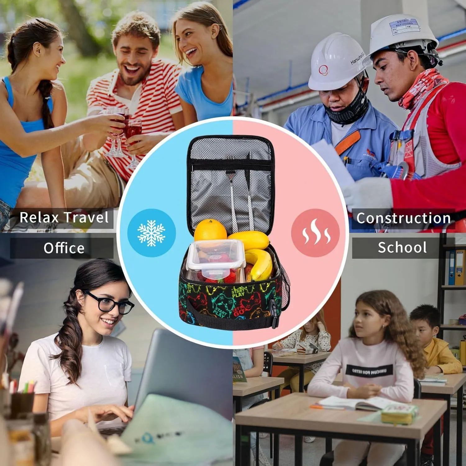 Video Game Cool Lunch Box For Teenage Girls Boys Men Women - Portable Lunch Bag - Insulated Lunchbox - Kid Reusable School Lunch Boxes