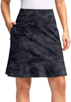 Viodia 20" Knee Length Skorts Skirts for Women with Pockets High Waisted Athletic Tennis Golf Skort for Casual Summer