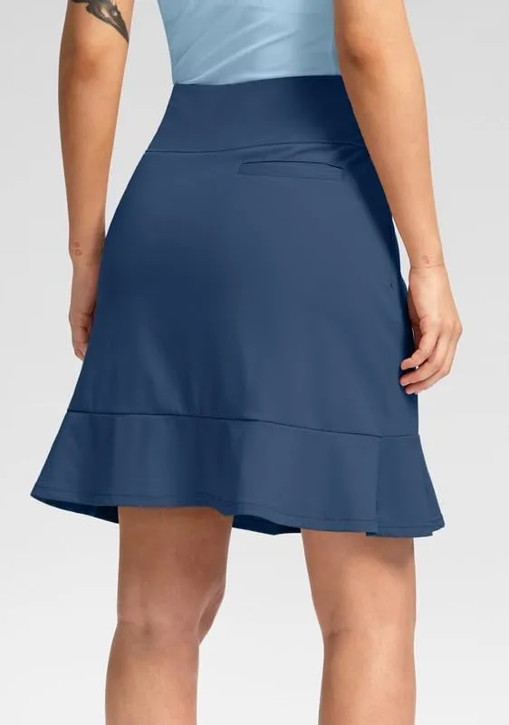 Viodia 20" Knee Length Skorts Skirts for Women with Pockets High Waisted Athletic Tennis Golf Skort for Casual Summer