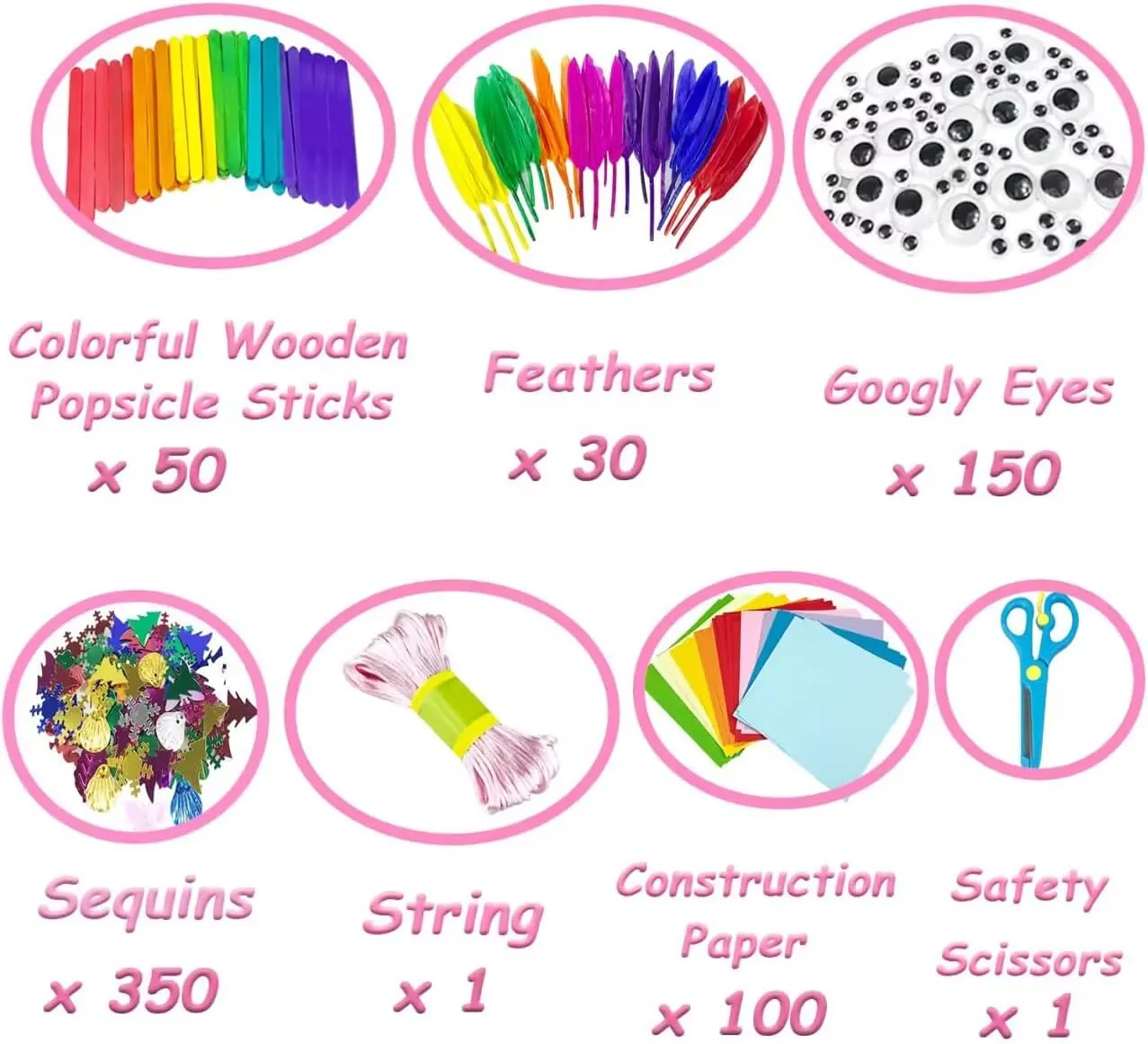 VLUSSO Arts and Crafts Supplies for Kids DIY Craft Kits Art Supplies Materials Kids Crafts Set with Pipe Cleaners Craft Box Preschool Homeschool Toys Gift for Boys and Girls Age 4 5 6 7 8