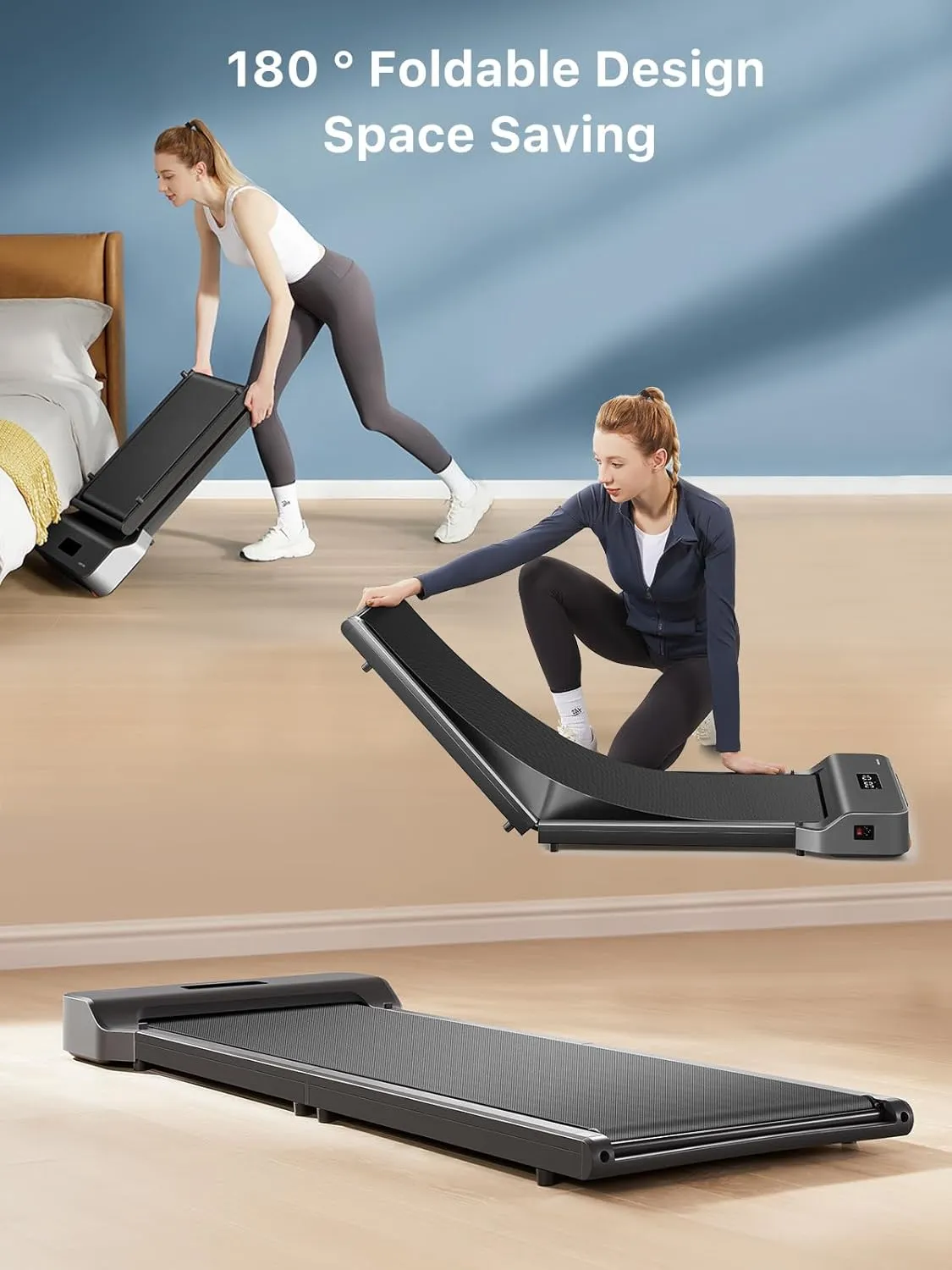 WALKINGPAD Folding Treadmill, Ultra Slim Foldable Treadmill Smart Fold Walking Pad Portable Walking/Jogging Machine with App & Remote Control