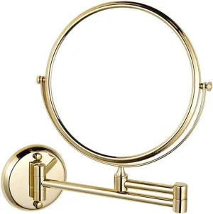 Wall Mounted Makeup Mirror 8-inch Two-Sided Swivel Wall Mounted Mirror Extending Folding Bathroom Shaving Cosmetic
