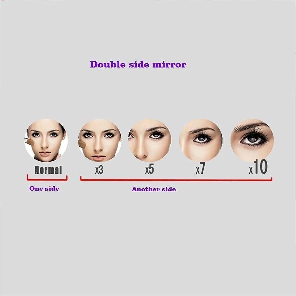Wall Mounted Makeup Mirrors Magnifying Extend Sturdy Adjustable Cosmetic Mirror Shaving Bathroom Vanity Mirror(5X,8inch)