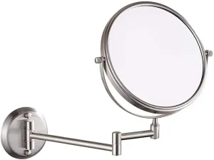 Wall Mounted Makeup Mirrors Magnifying Extend Sturdy Adjustable Cosmetic Mirror Shaving Bathroom Vanity Mirror(5X,8inch)