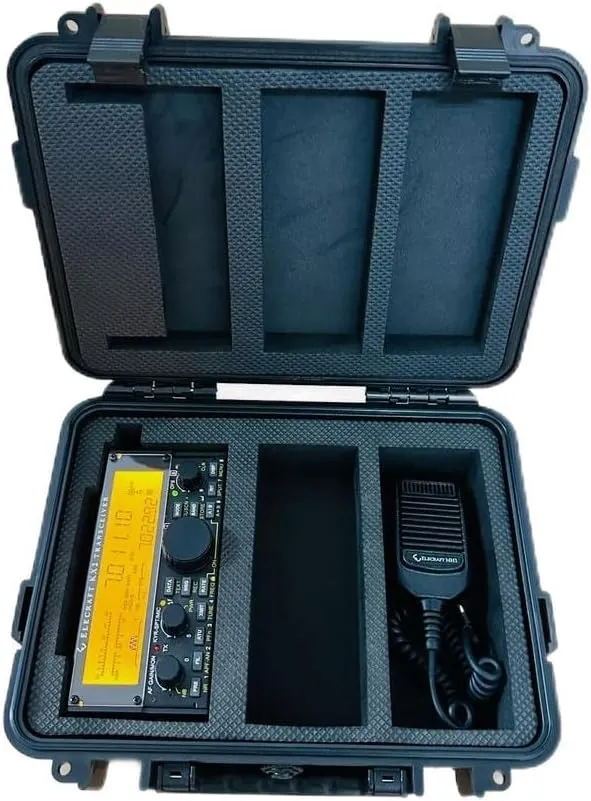Waterproof Dust Proof Portable Box w/Customizable Foam Hard Case for ELECRAFT KX2 Custom Case IP67 (for KX2)