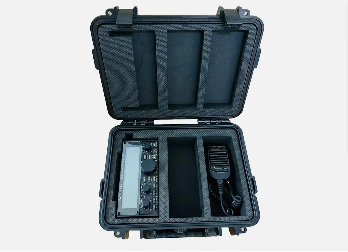 Waterproof Dust Proof Portable Box w/Customizable Foam Hard Case for ELECRAFT KX2 Custom Case IP67 (for KX2)