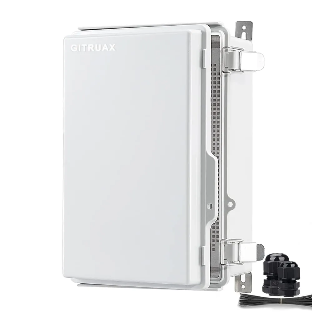 Waterproof Electrical Enclosure Box ip67 Outdoor Junction Box Plastic ABS and Project Box (Grey, 11.8"×7.9"×5")