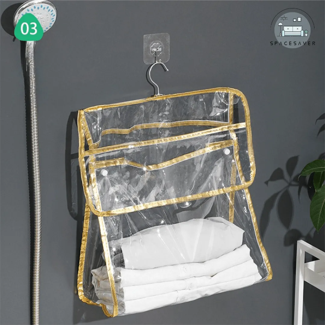 Waterproof Hanging Bag for Bathroom/Clothes Storage Bag for Hanging Clothes During Shower in the Toilet/Clothes Storage Bag for Hanging Clothes During Shower in the Toilet