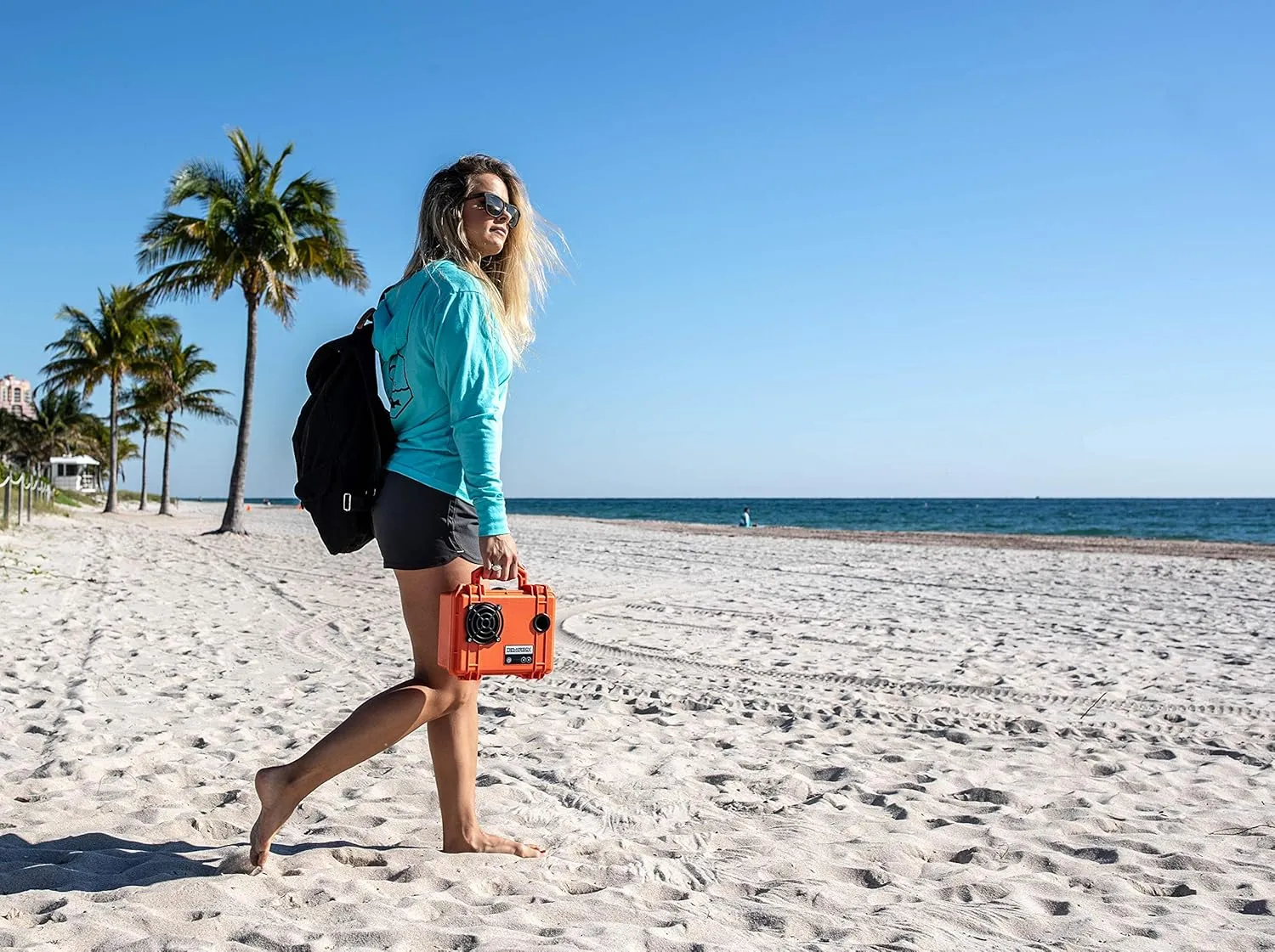 Waterproof, Portable, and Rugged Outdoor Bluetooth Speakers. Loud Sound, 40  hr Battery Life, Dry Box   USB Charging, Multi-Pairing Party Mode. Built to Last   Fully Serviceable (Orange DB1)