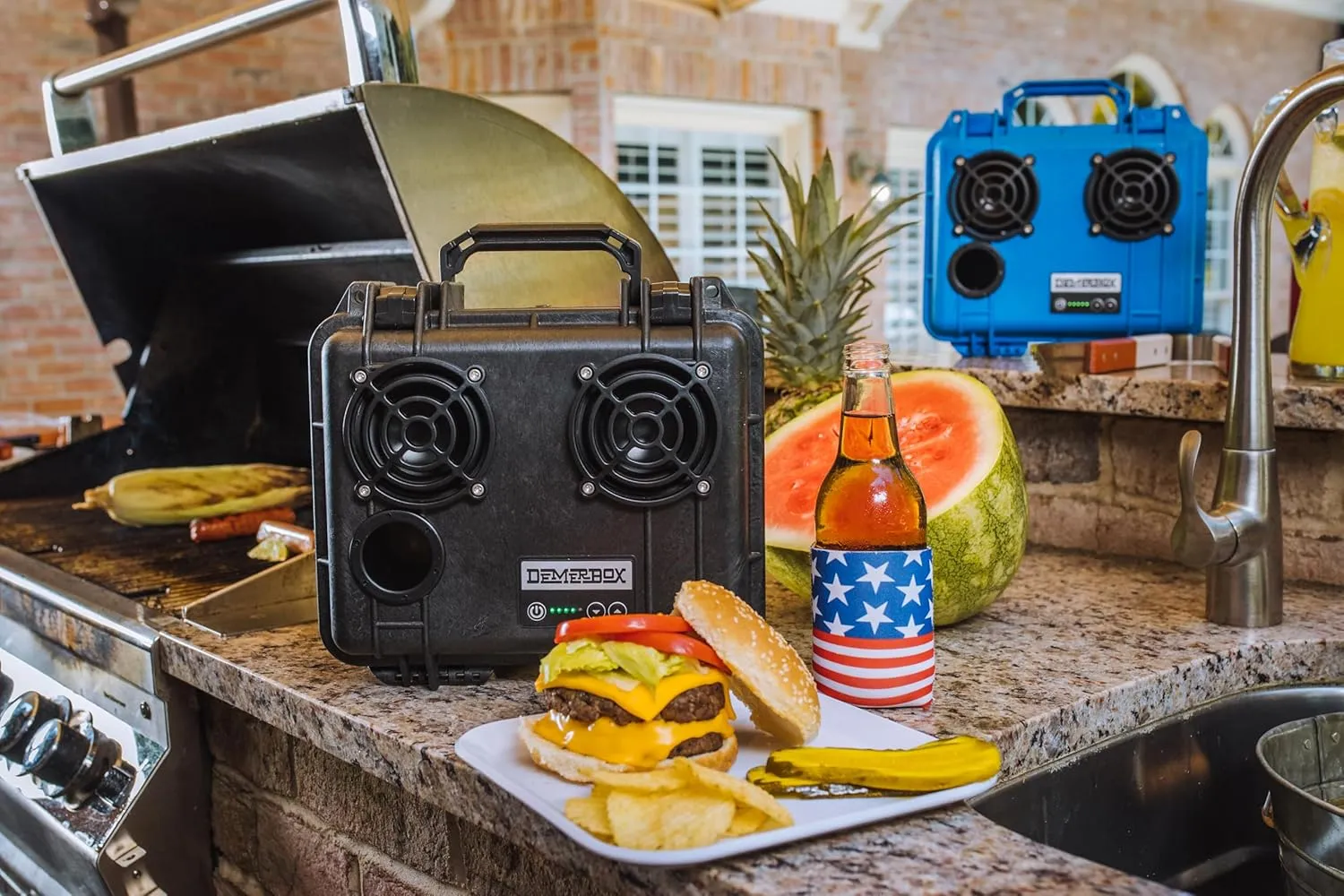 Waterproof, Portable, and Rugged Outdoor Bluetooth Speakers. Loud Sound   Deep Bass, 40  hr Battery Life, Dry Box   USB Charging, Multi-Pairing Party Mode (Haast Orange, DB2)