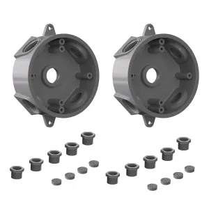Weatherproof Round Electrical Outlet Box, Sealproof 5 Hole-1/2 or 3/4 inElectrical Outlet Box for Engineered Solutions, UL Listed, Gray, 2PACK