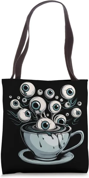 Weirdcore Aesthetic Coffee Cup Human Eyeball Strangecore Tote Bag